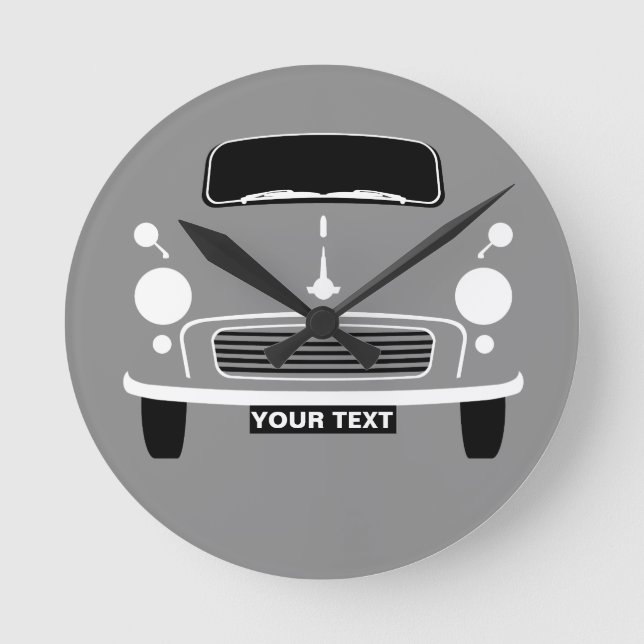 Reloj Redondo Mediano Personalización del arte pop Personalizado Gray Mo (Anverso)