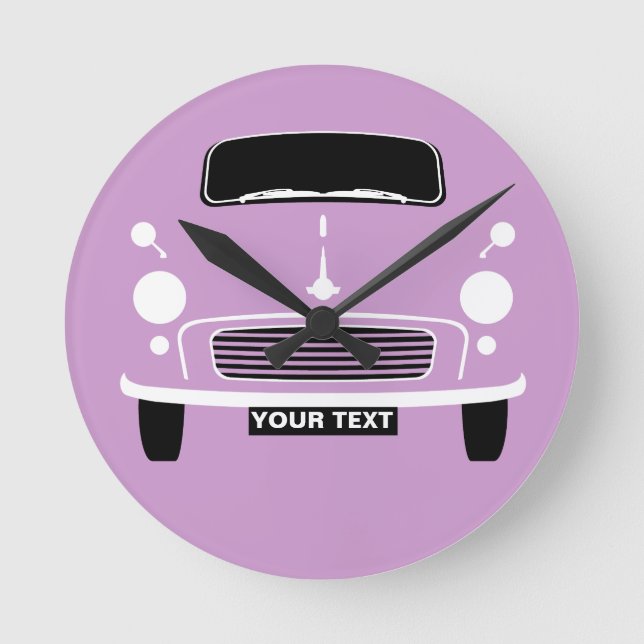 Reloj Redondo Mediano Personalización del Personalizado Lilac Morris Men (Anverso)