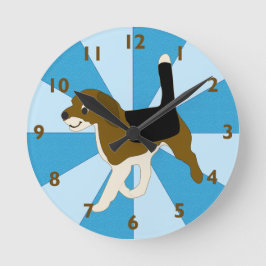 Reloj Redondo Mediano Personalizado Beagle Clock