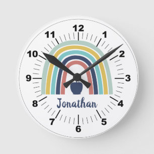 Reloj Redondo Mediano Personalizado boho moderno fruta de manzana arco i