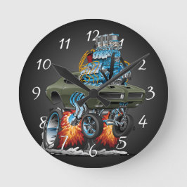 Reloj Redondo Mediano Personalizado clásico americano de carrete calient