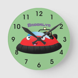 Reloj Redondo Mediano Personalizado de jornalero alegre rojo
