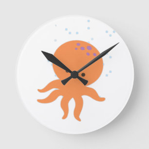 Reloj Redondo Mediano Personalizado de pulpo cutáneo