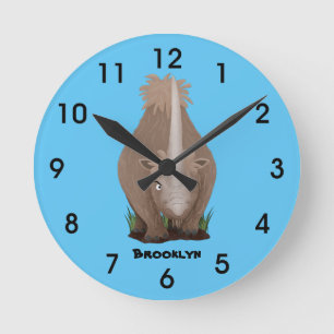 Reloj Redondo Mediano Personalizado elasmotherium rinoceronte
