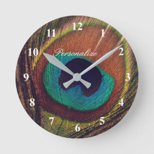 Reloj Redondo Mediano Personalizado elegante de lujo de la foto del ojo