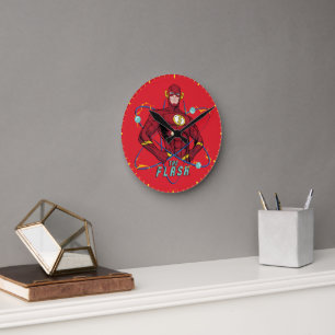 Reloj Redondo Mediano Personalizado Flash Atomic Graphic