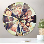Reloj Redondo Mediano Personalizado Foto Fun Fun Bright Filter Family Ch<br><div class="desc">Crea tu propio reloj de pared de 12 fotos personalizado con tus imágenes personalizados realzadas con un divertido filtro brillante.</div>
