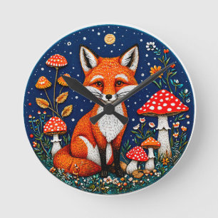 Reloj Redondo Mediano Personalizado  fox
