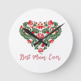 Reloj Redondo Mediano Personalizado Mejor Mamá Personalizada Guión