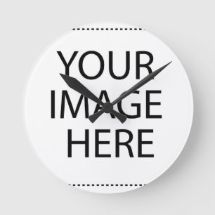 Reloj Redondo Mediano Personalizado personalizado Su propia foto y texto
