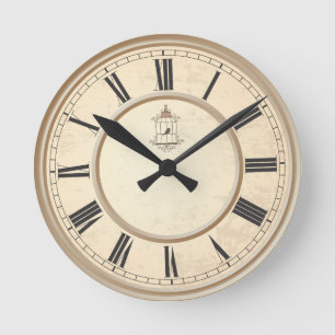 Reloj Redondo Mediano Personalizado Personalizado Vintage Tu Propia Foto