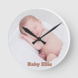 Reloj Redondo Mediano Personalizado Photo Baby Ellie