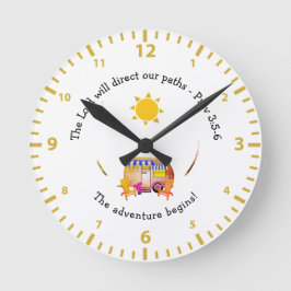 Reloj Redondo Mediano Personalizado VAN LIFE ADVENTURE Christian