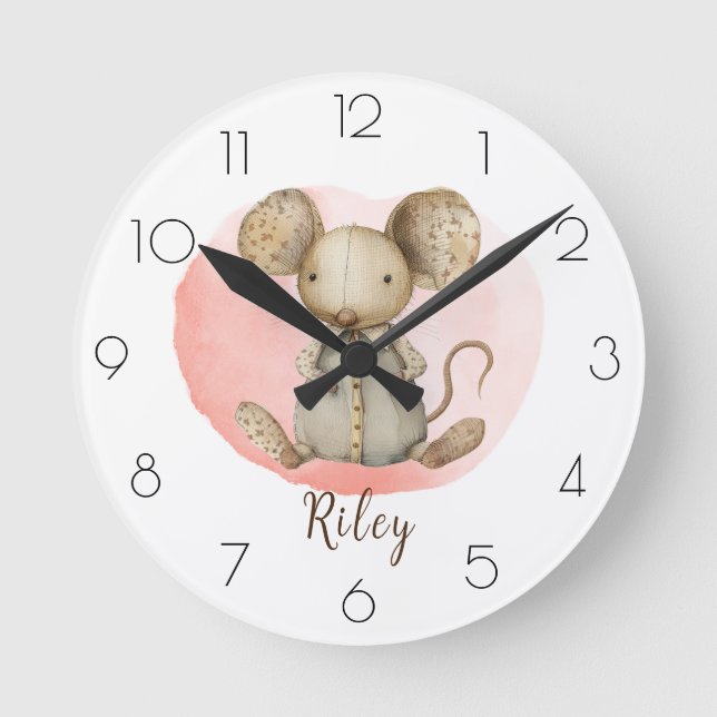 Reloj Redondo Mediano Personalizar la habitación de Chica de enfermería  (Anverso)