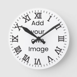 Reloj Redondo Mediano Personalizar propio (líneas y números romanos)