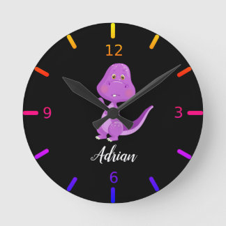 Reloj Redondo Mediano Personalized Baby Dinosaur