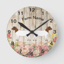 Reloj Redondo Mediano Personalized Boer Goat Farm Round Clock