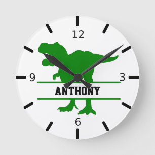 Reloj Redondo Mediano Personalized Dinosaur