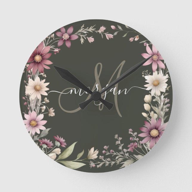 Reloj Redondo Mediano Personalized Monogram  (Anverso)