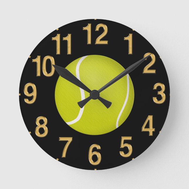 Reloj Redondo Mediano Personalized Tennis Clock with YOUR TEXT (Anverso)