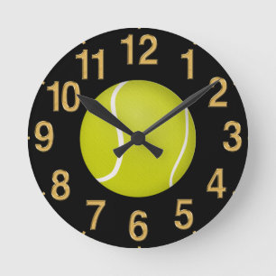 Reloj Redondo Mediano Personalized Tennis Clock with YOUR TEXT
