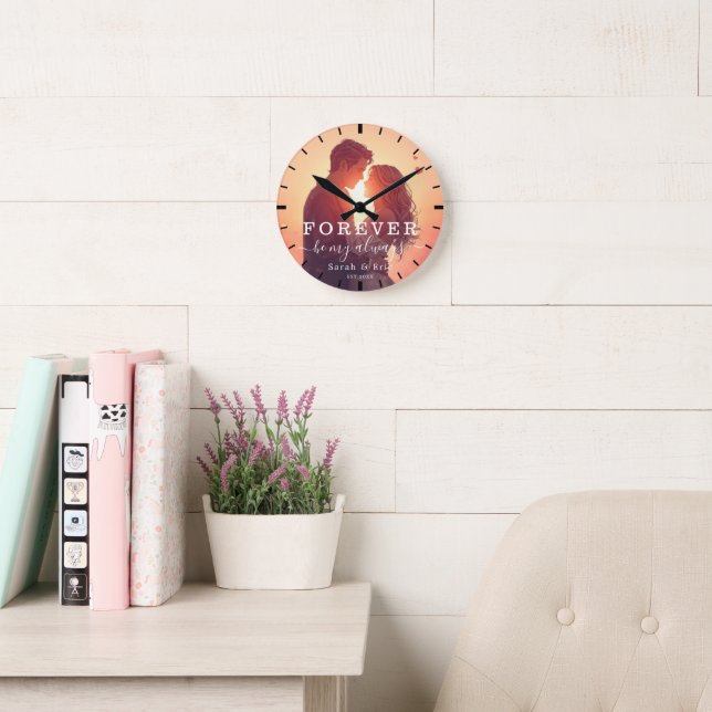 Reloj Redondo Mediano Personalized Valentine’s Day Gift (Sala de lectura)