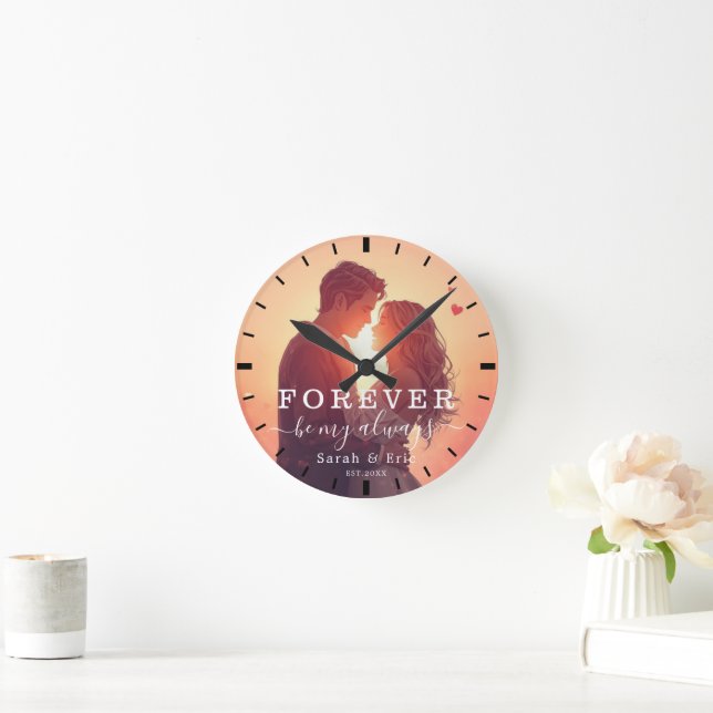 Reloj Redondo Mediano Personalized Valentine’s Day Gift (Hogar)