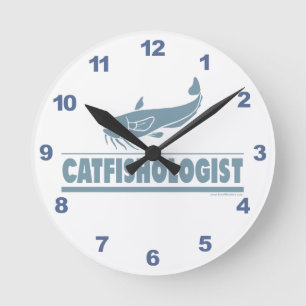 Reloj Redondo Mediano Pesca de bagre divertida