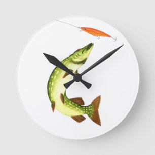 Reloj Redondo Mediano Pesca de cerdos