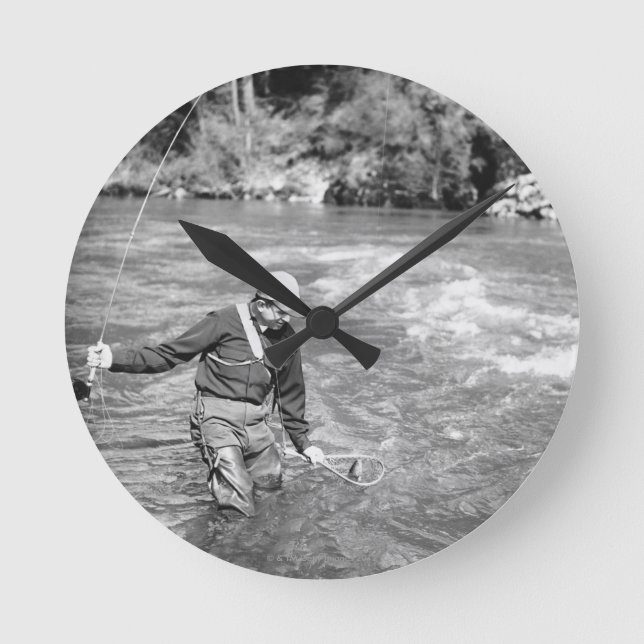 Reloj Redondo Mediano Pesca de hombres (Anverso)