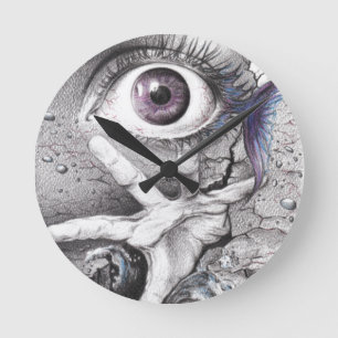 Reloj Redondo Mediano Pesca ocular y sueño manual Arte surrealista de d