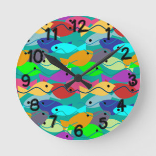Reloj Redondo Mediano Pescado