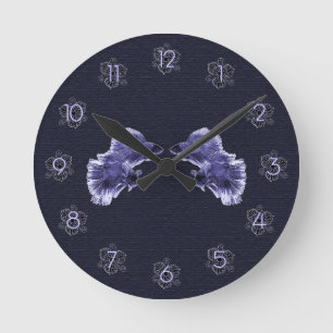 Reloj Redondo Mediano Pescado beta morado