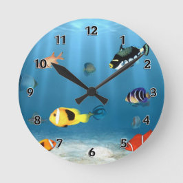 Reloj Redondo Mediano Pescado En El Océano