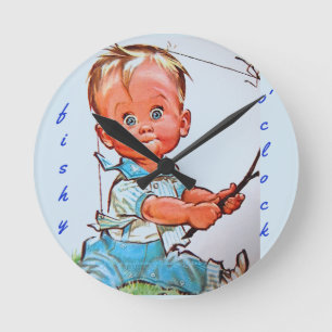 Reloj Redondo Mediano "Pescado en punto"