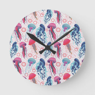 Reloj Redondo Mediano Pescados coloridos de gelatina