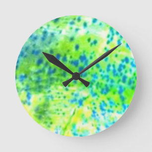 Reloj Redondo Mediano "Pescados" - Mahi Mahi del delfín por PatternWear©