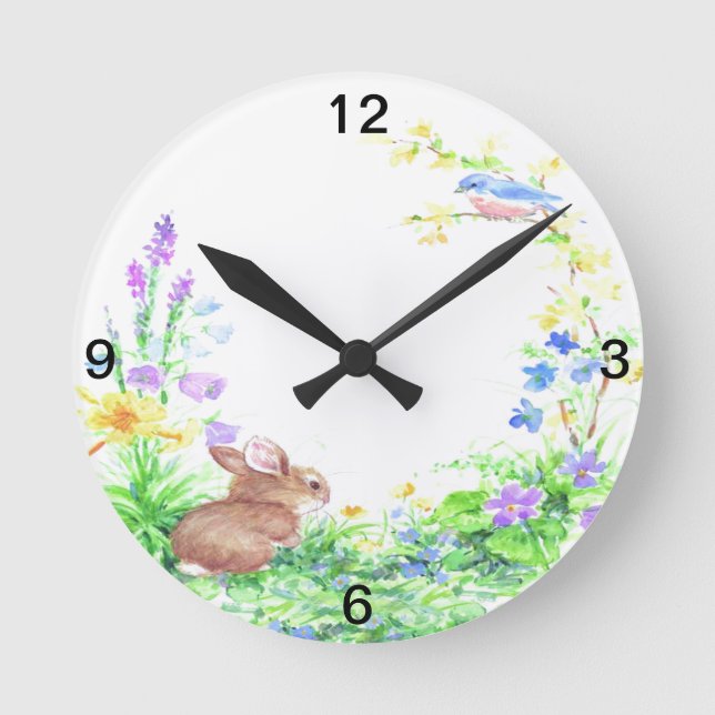 Reloj Redondo Mediano Peter Cotton Tail (Anverso)