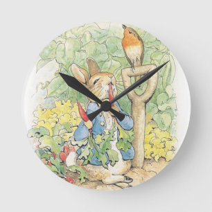 Reloj Redondo Mediano Peter Rabbit In The Garden - Beatrix Potter