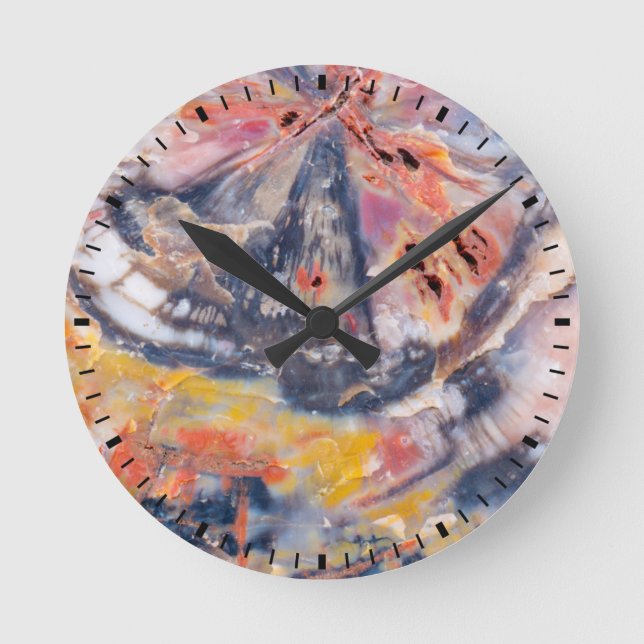 Reloj Redondo Mediano Petrified wood detail, Arizona (Anverso)