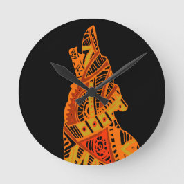 Reloj Redondo Mediano Peyote Coyote Tucson Arizona