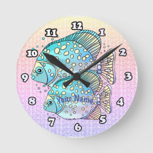 Reloj Redondo Mediano Pez Piscis