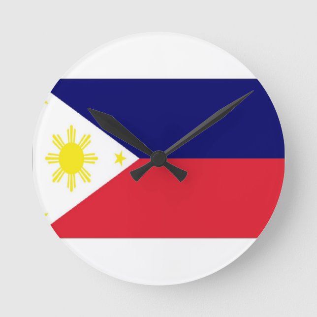 Reloj Redondo Mediano Philippines Flag (Anverso)