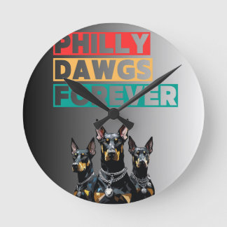 Reloj Redondo Mediano Philly Dawgs Forever Wall Clock – Philly Pride