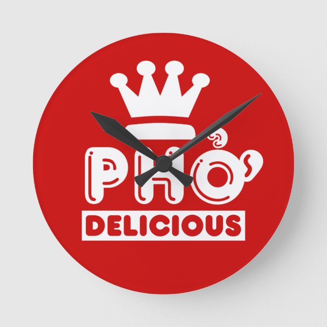 Reloj Redondo Mediano Pho King Delicious (Anverso)