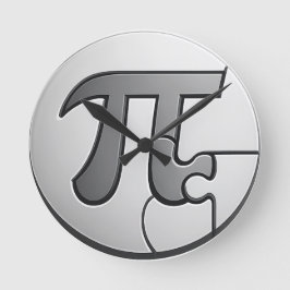 Reloj Redondo Mediano Pi Symbol Tee - Minimalist Math Pi Day Design