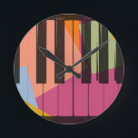 Reloj Redondo Mediano Piano Pop Art<br><div class="desc">Piano Pop Art</div>