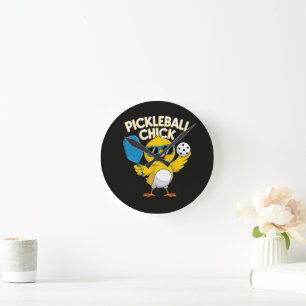 Reloj Redondo Mediano Pickle ball Pickleball Pollita