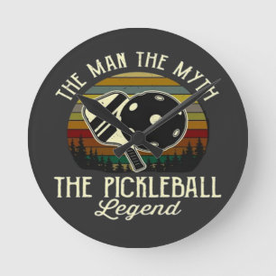 Reloj Redondo Mediano Pickleball- El hombre, El mito, La leyenda