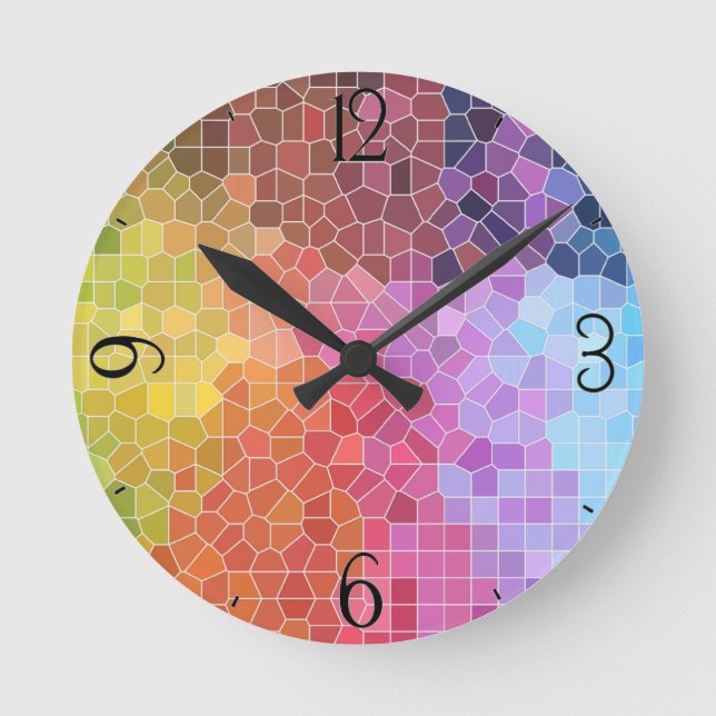 Reloj Redondo Mediano Pieces of Colour (Anverso)